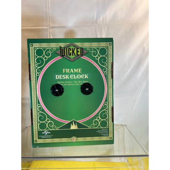 NEW Wicked Glinda Good Witch Frame Desk Clock Green - Picture 11 of 11